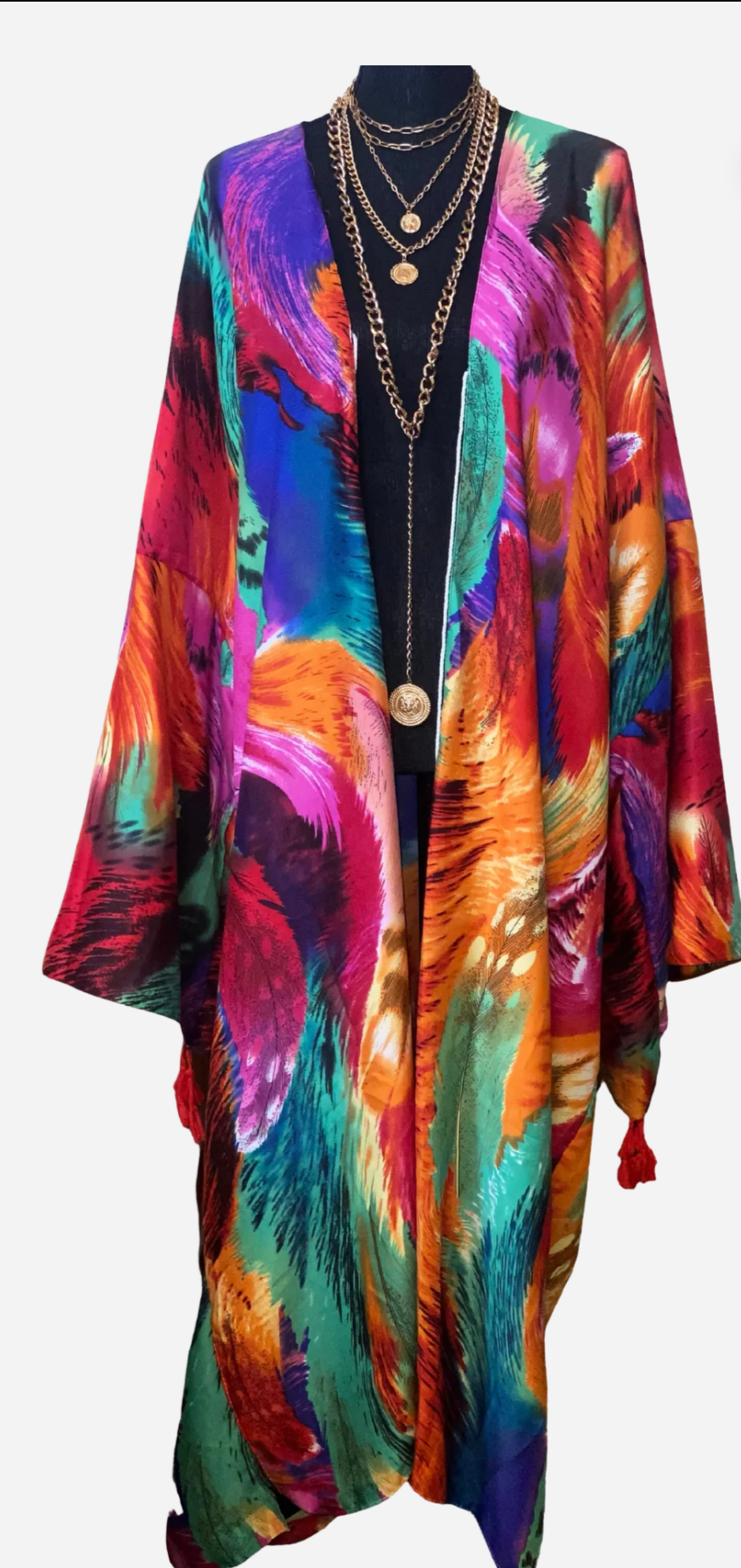 COLOR SPLASH KIMONO DRESSES - 5 COLORS