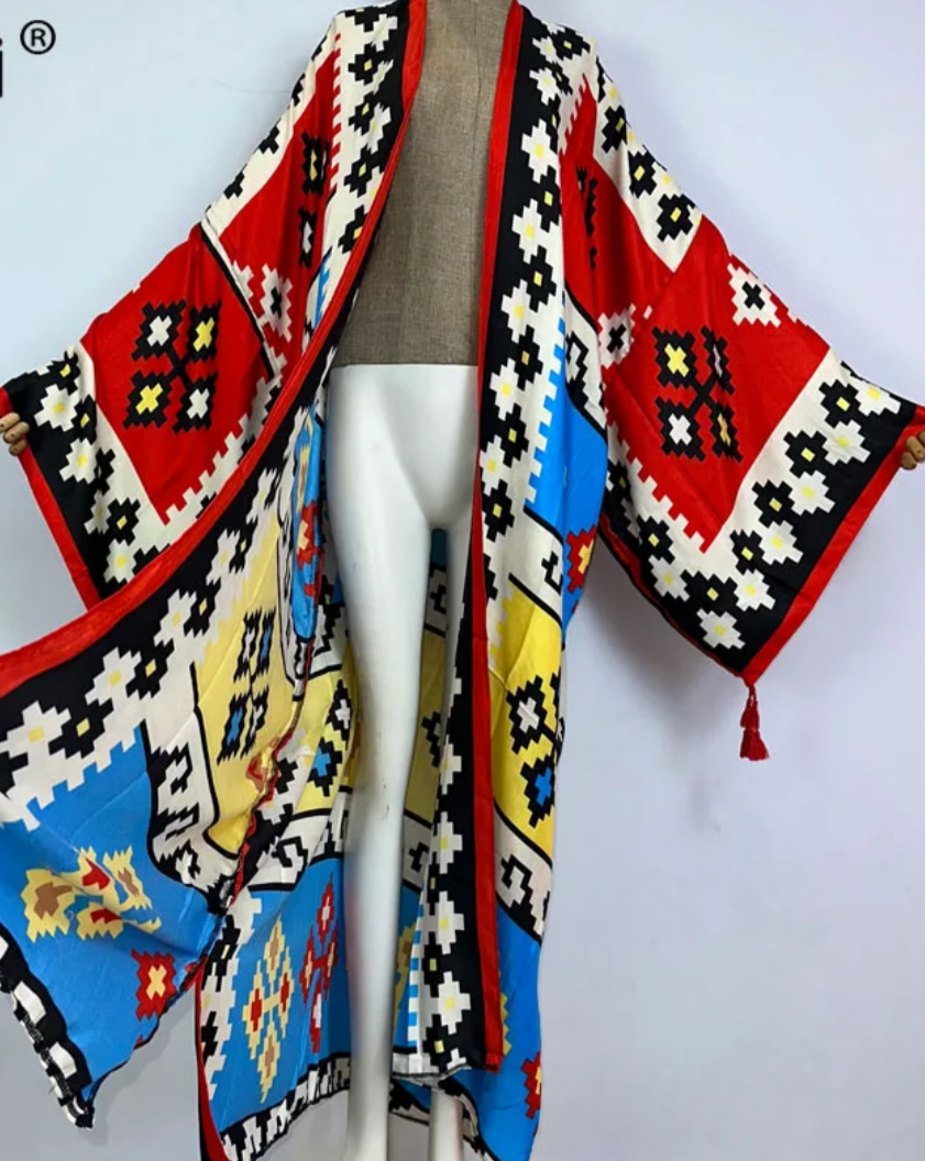 GEOMETRIC KIMONO DRESSES - 4 CHOICES