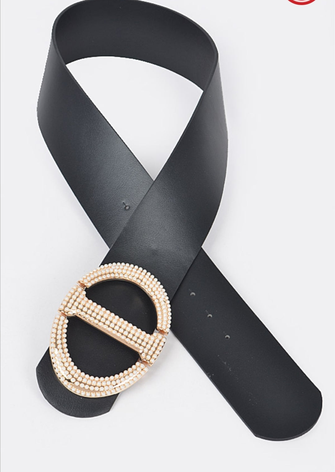 BLACK PEARL OVERSIZED BUCKLE BELT