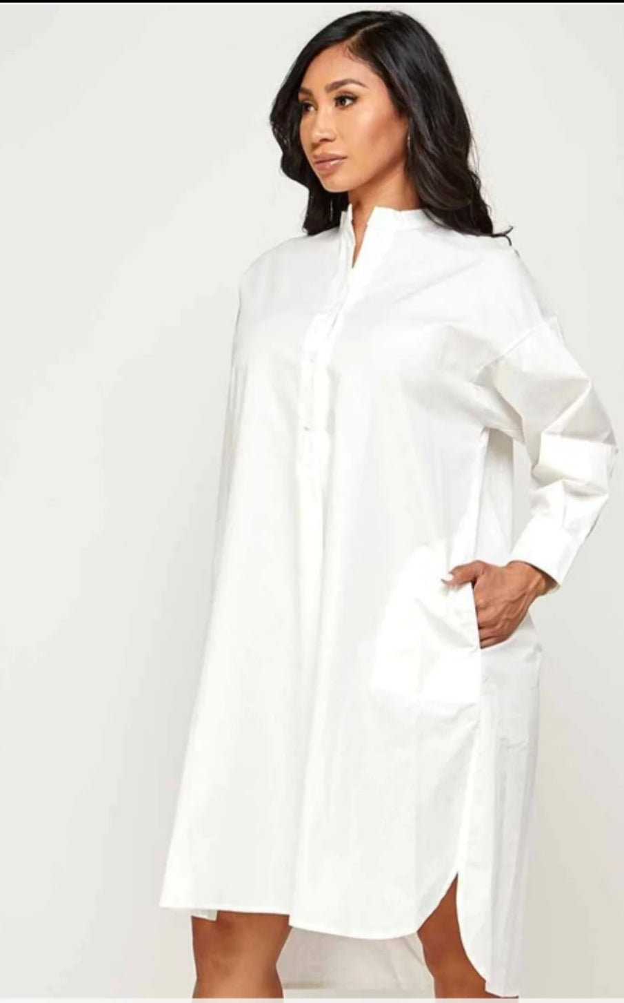 JAPANESE-STYLE WHITE T-SHIRT DRESS