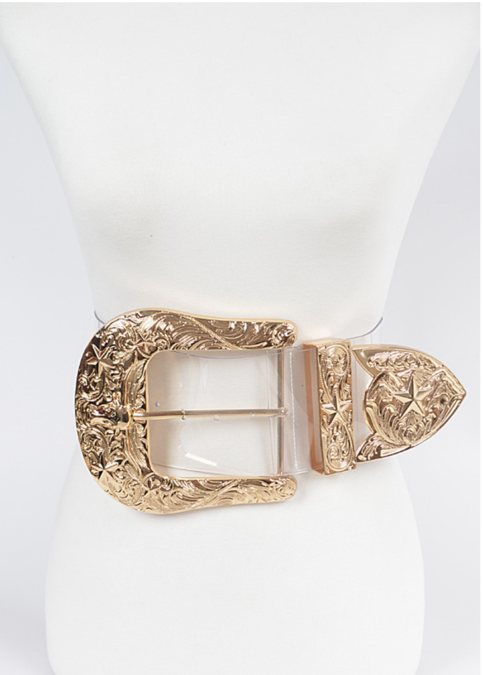 OVERSIZED TRANSPARENT BUCKLE BELT