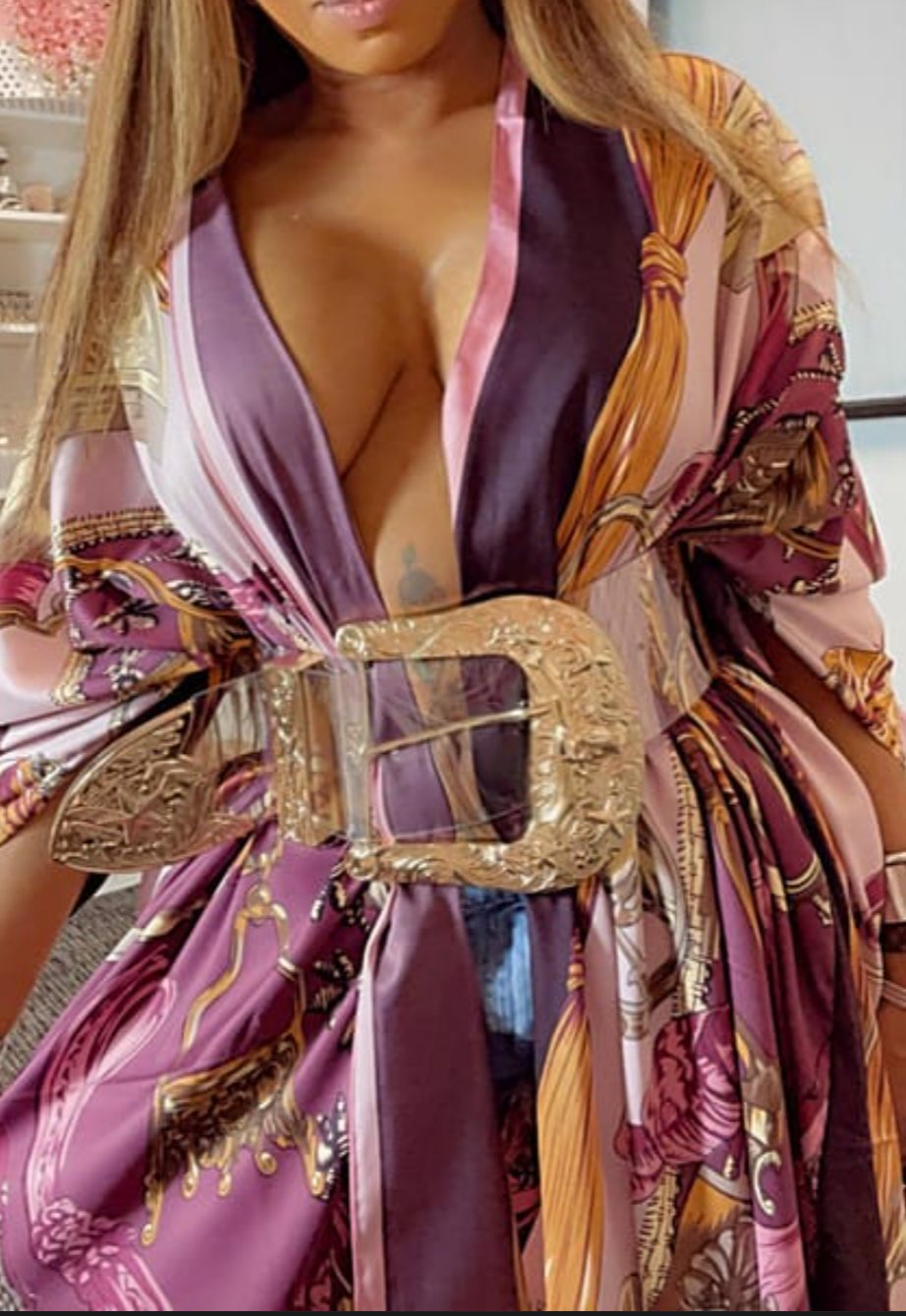 OVERSIZED TRANSPARENT BUCKLE BELT