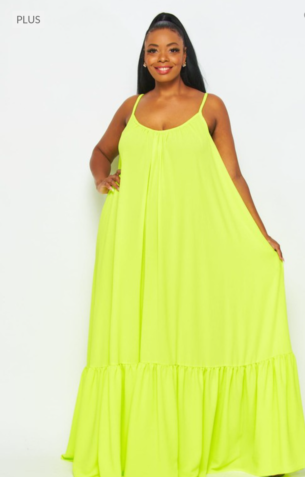 FLOWEY YELLOW MAXI DRESS WITH POCKETS (plus size)