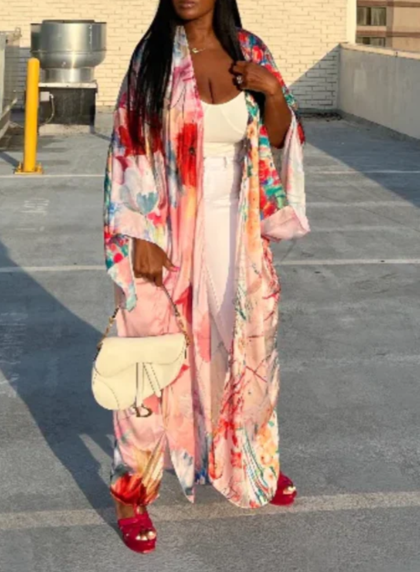 FLORAL KIMONO DRESSES - 6 CHOICES