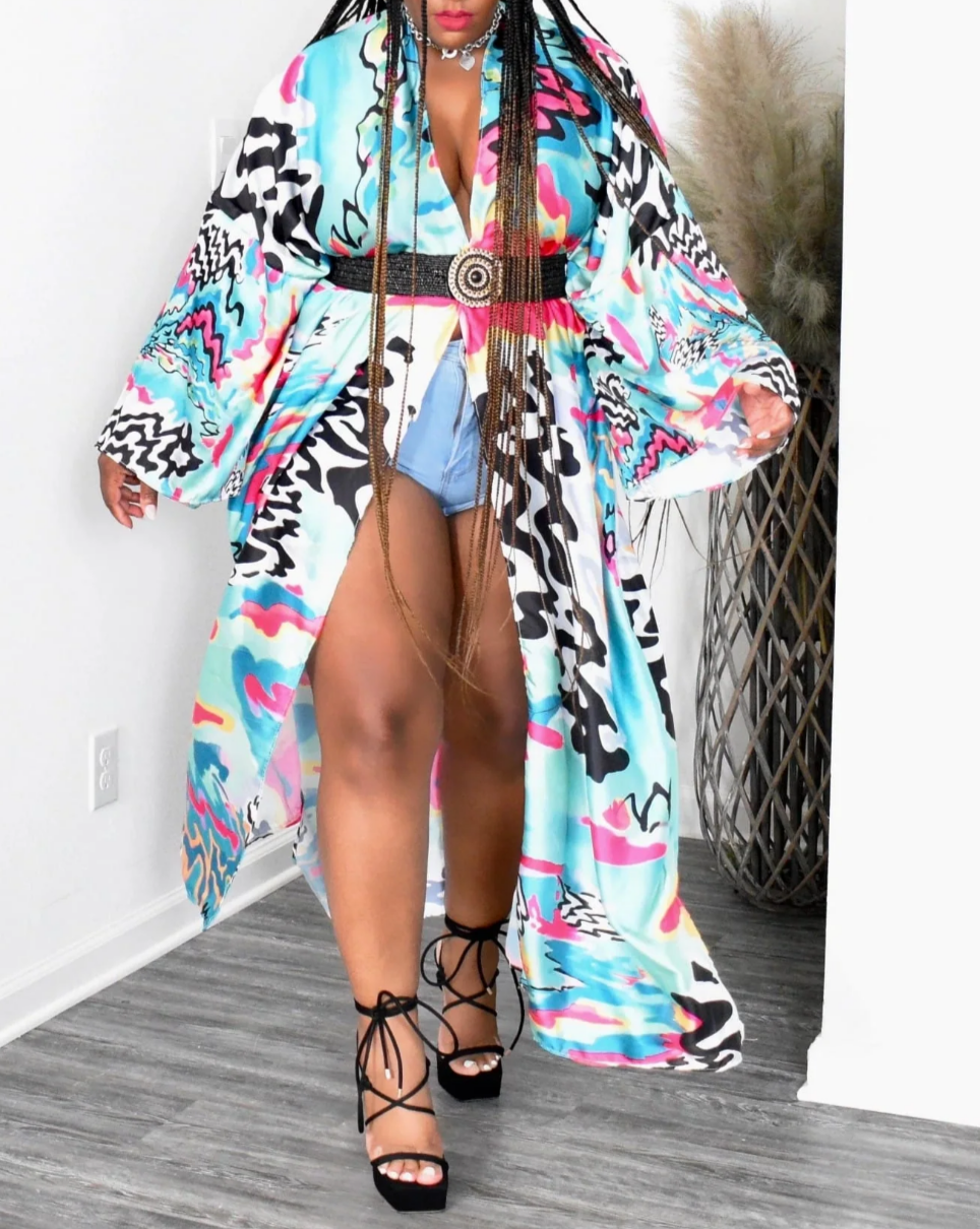 GEOMETRIC KIMONO DRESSES - 4 CHOICES