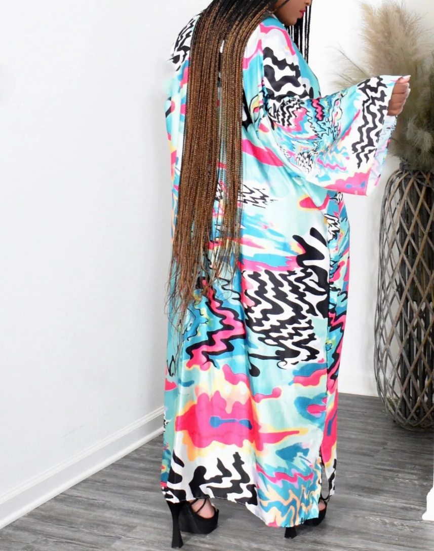 GEOMETRIC KIMONO DRESSES - 4 CHOICES
