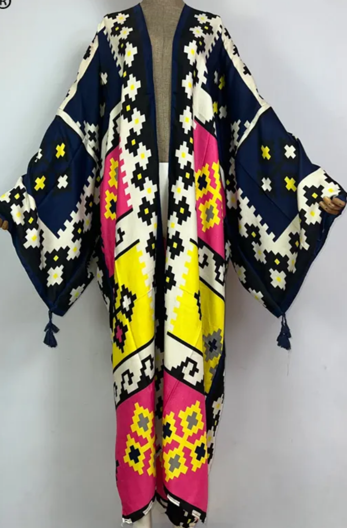 GEOMETRIC KIMONO DRESSES - 4 CHOICES