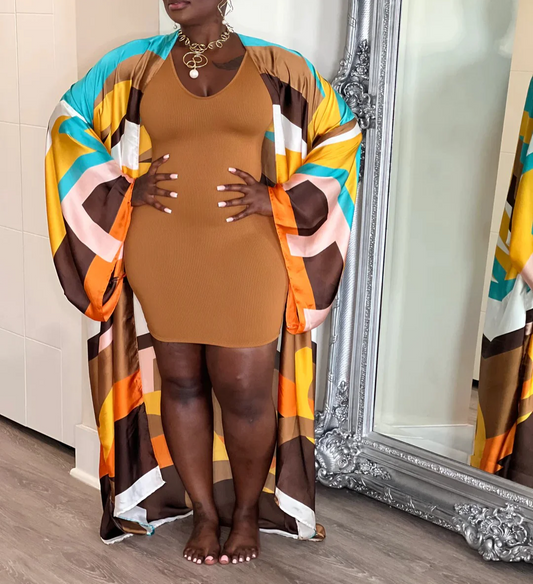 GEOMETRIC KIMONO DRESSES - 4 CHOICES