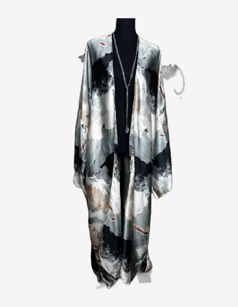 PACIFIC GREY KIMONO DRESS