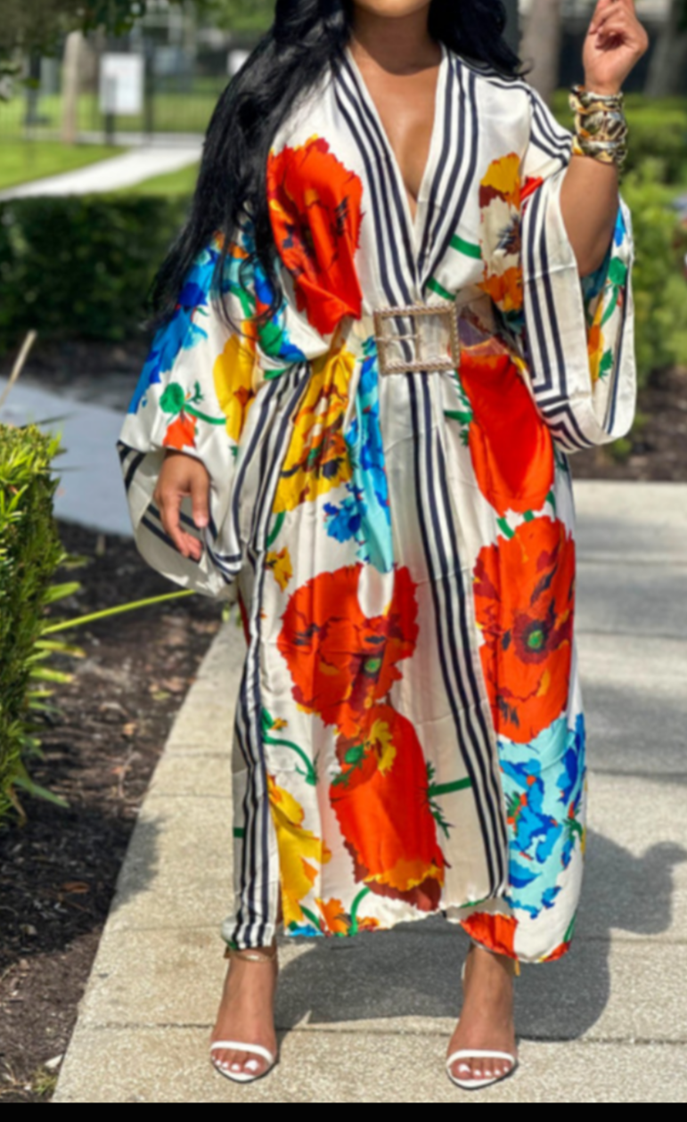 FLORAL KIMONO DRESSES - 6 CHOICES