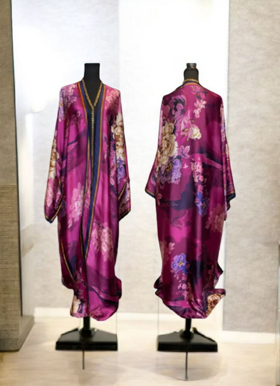 Rich Auntie Kimono - Purple Serenity