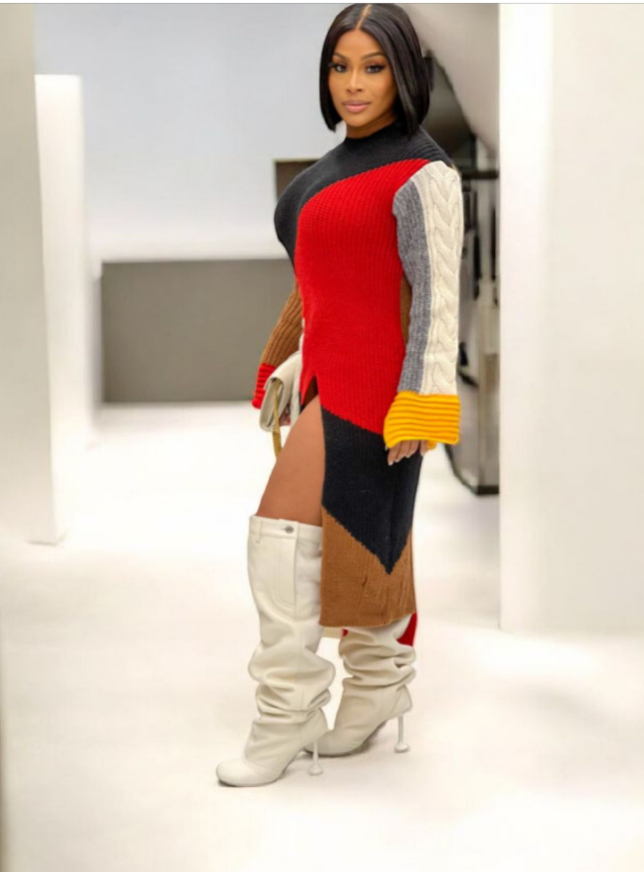 Nina Multicolor Sweater Dress