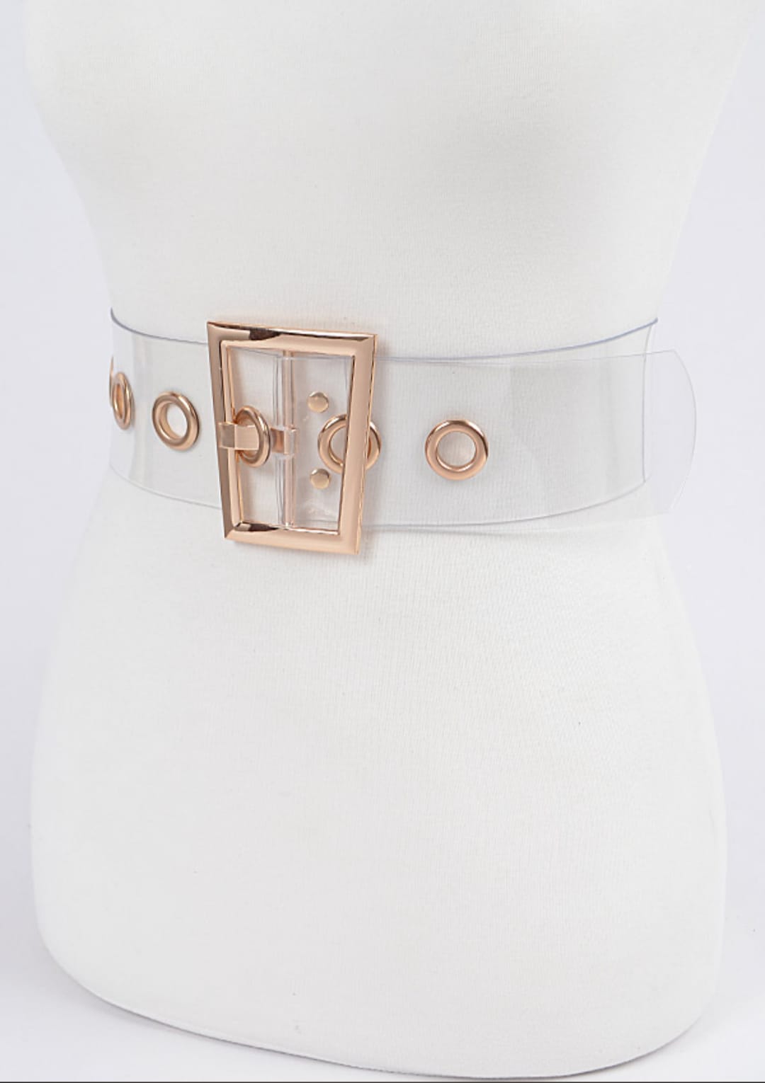 TRANSPARENT WIDE WAIST BELT