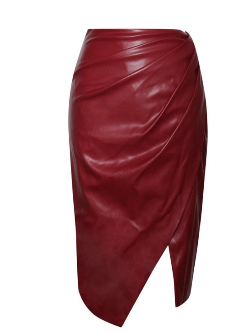 MISS CIRCLE VEGAN LEATHER SKIRT AND TOP SET
