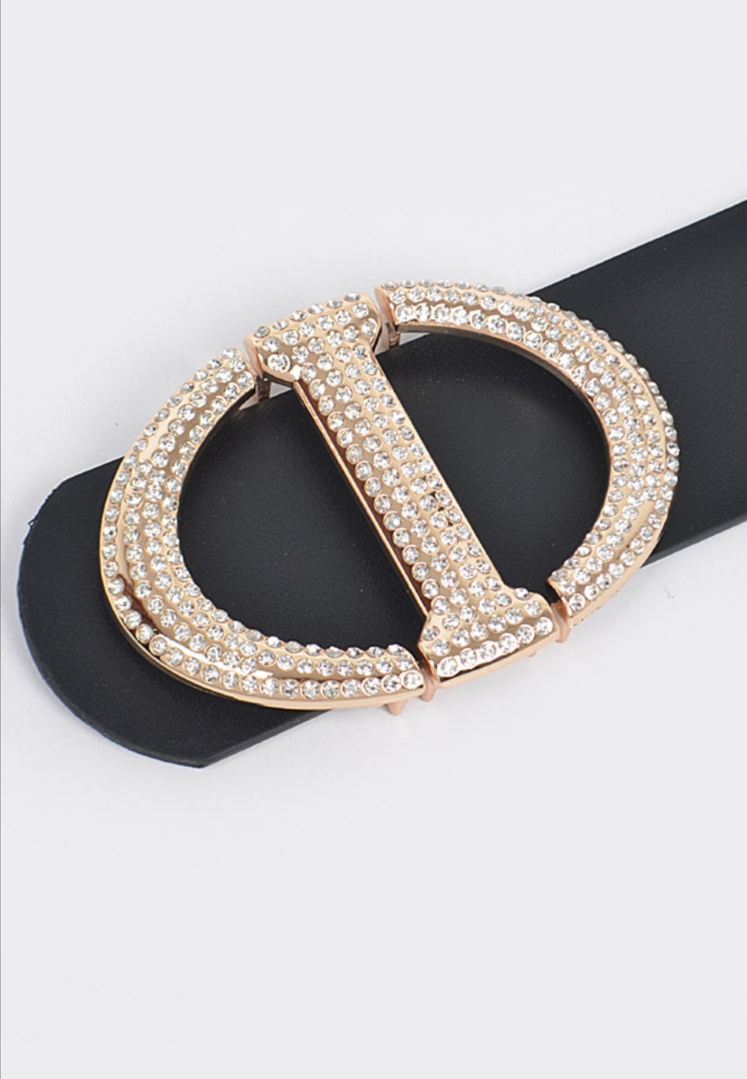 RHINESTONE BUCKLE WAIST BELT