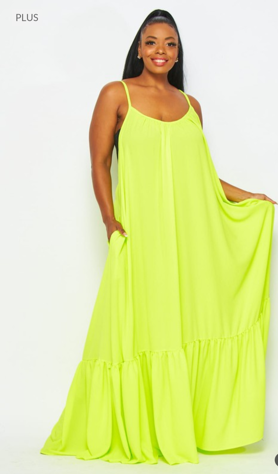 FLOWEY YELLOW MAXI DRESS WITH POCKETS (plus size) – Bestillanddress