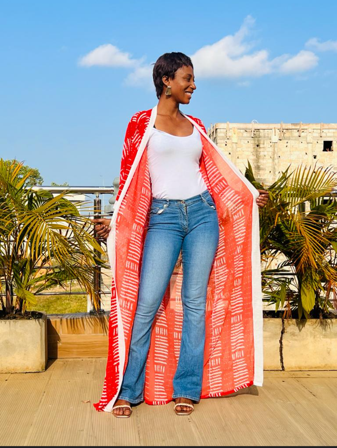 LILI ANKARA TRIBAL PRINTED KIMONOS (available in white, red, black and orange)