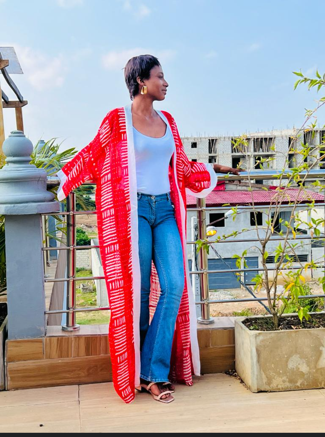 LILI ANKARA TRIBAL PRINTED KIMONOS (available in white, red, black and orange)