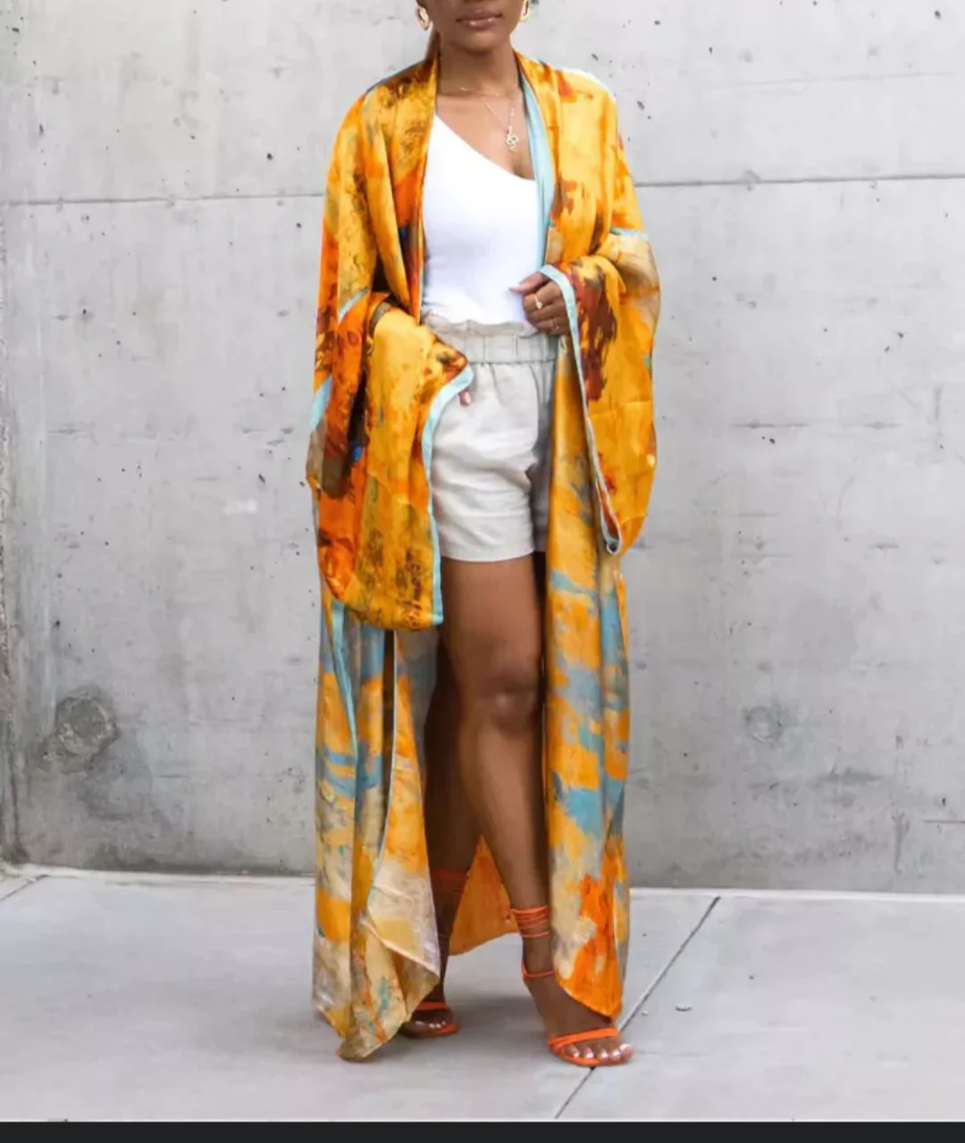 GOLDEN FLY KIMONO DRESS