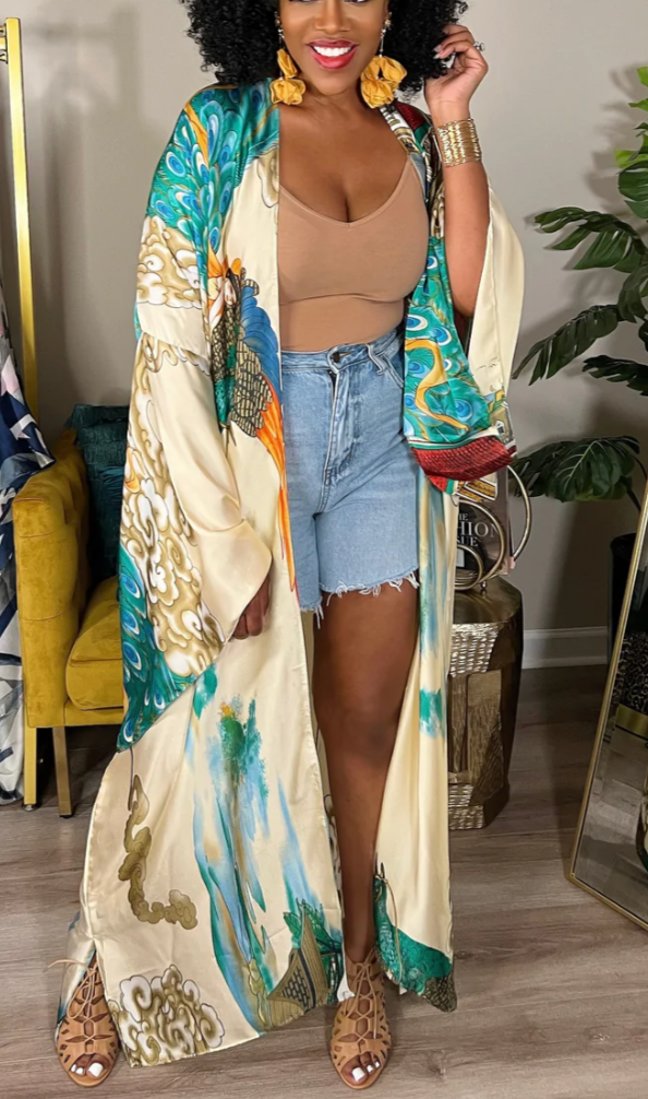 CITY GREEN KIMONO DRESSES - 3 CHOICES